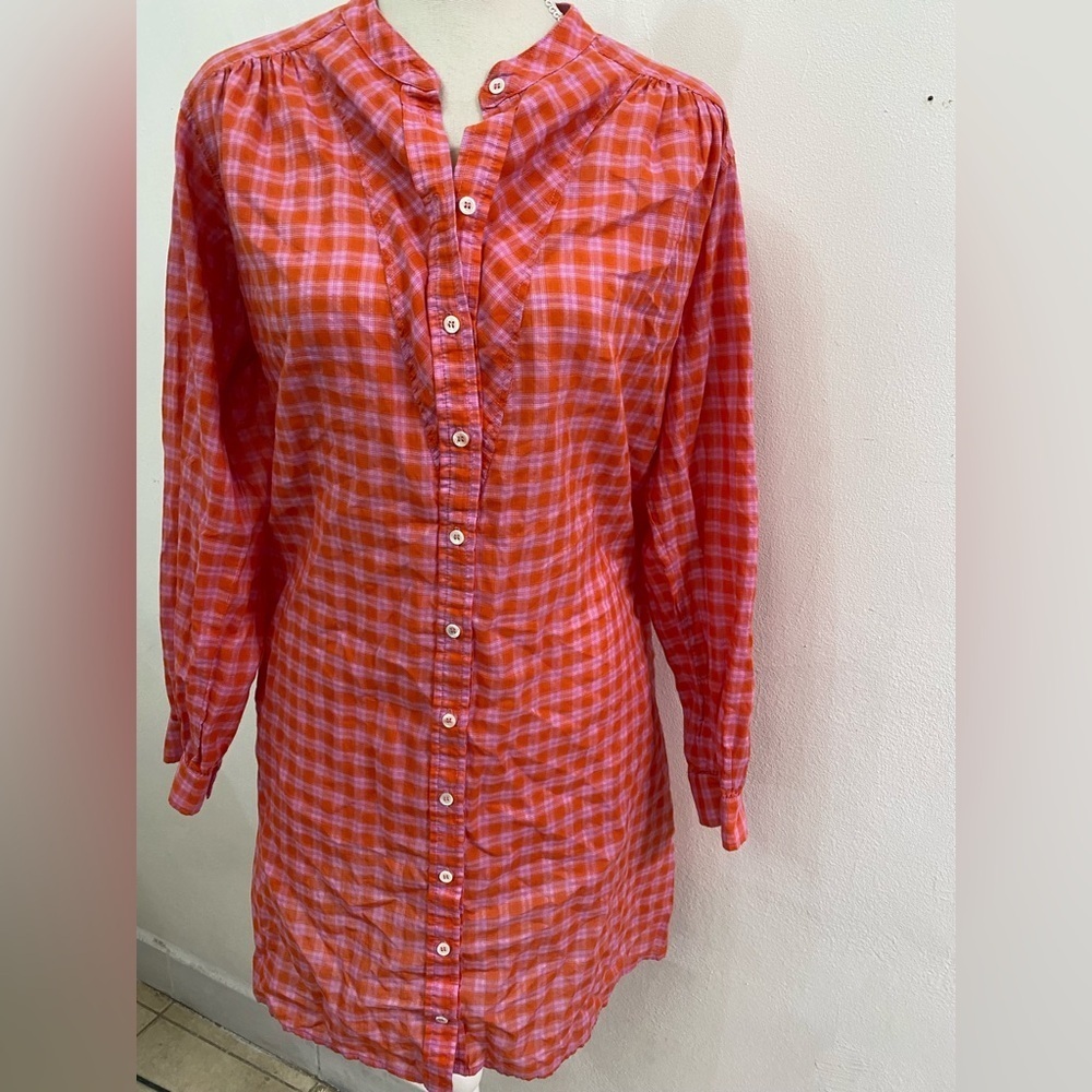 XiRENA Red Plaid Long Sleeve Dress boho
